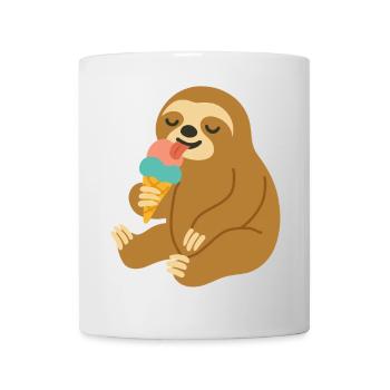 Happy Sloth with Cream – Summer Mood Motif - Mug - white - Front