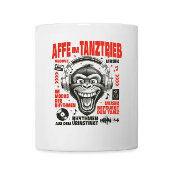 Bass Maul Shirt : Monkey pimente le rythme - Mug blanc - blanc - Devant