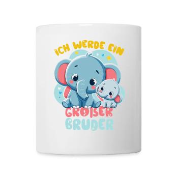 Nachwuchs Verkünden | Ich Werde Großer Bruder 2027 - Tasse - Weiß - Vorne
