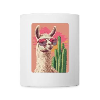 Lustiges Lama Alpaka Llama Tier Geschenk - Tasse - Weiß - Vorne