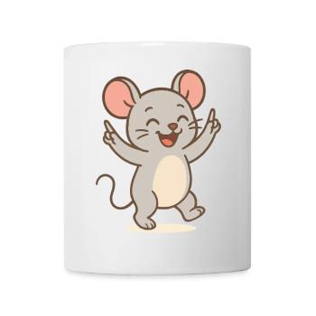 Glücks-Maus - Tasse - Weiß - Vorne