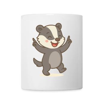 Glücks-Dachs - Tasse - Weiß - Vorne