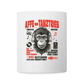Wild Beat T-Shirt – Pure Monkey Dance - Mug blanc - blanc - Devant