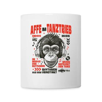 Monochrome T-Shirt – Young Chimpanzee Jungle Vibes - Mug blanc - blanc - Devant