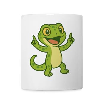 Happy Gecko Vibes - Mug - white - Front