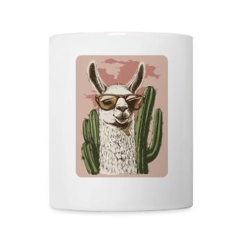 Lama drôle Alpaga Lama Lama Animal Cadeau - Mug blanc - blanc - Devant