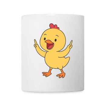 Poussins chanceux - Mug blanc - blanc - Devant