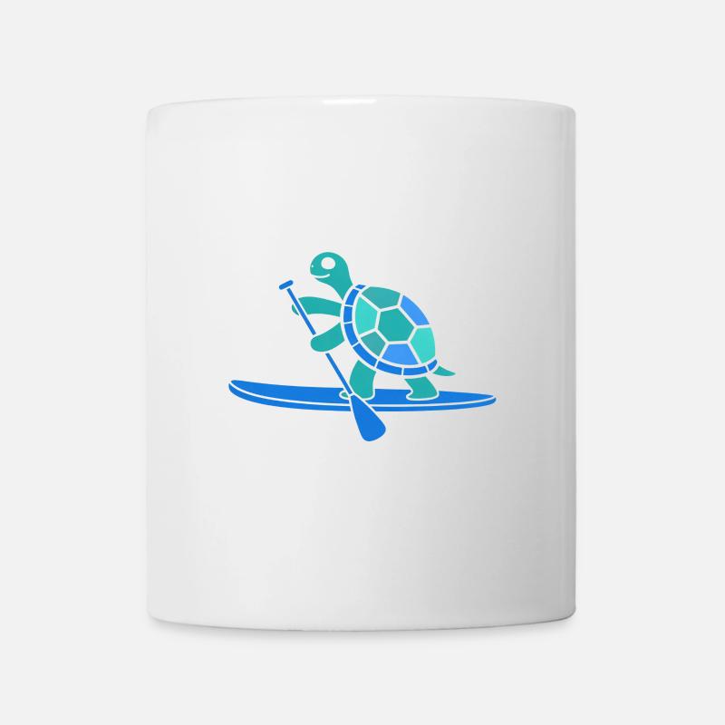 Tortue de mer mignonne paddle - Mug blanc - blanc