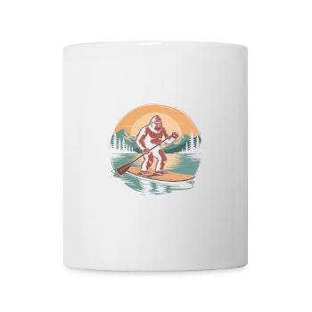 Vintage Bigfoot Paddleboarding - Tasse - Weiß - Vorne