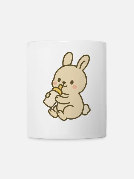 Fläschchen-Häschen - Tasse - Weiß
