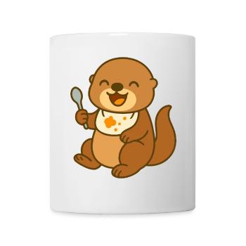 Sea Otter Snack Time - Mug - white - Front