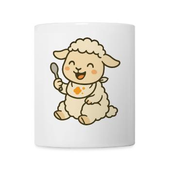 Snack time with lamb - Mug - white - Front