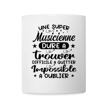Une Super Musicienne - Cadeau musicienne - Mug blanc - blanc - Devant