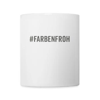 #farbenfroh Hashtag Design - Tasse - Weiß - Vorne