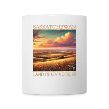 Saskatchewan Land der lebenden Himmelafrika  - Tasse - Weiß - Vorne