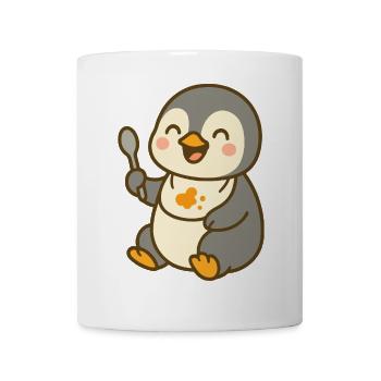 Nourrir avec le poussin pingouin – sweet & hungry - Mug blanc - blanc - Devant