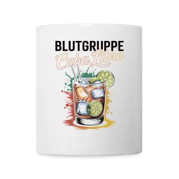 Blutgruppe Cuba Libre Cocktail Barkeeper - Tasse - Weiß - Vorne