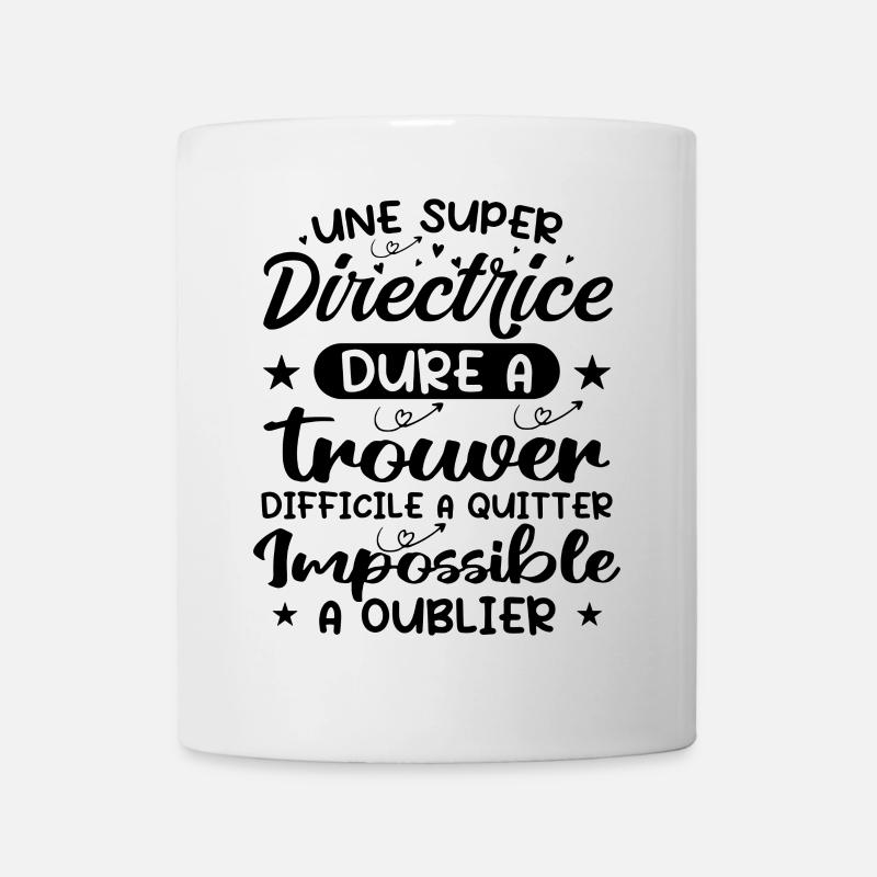 Une Super Directrice - Cadeau directrice - Mug blanc - blanc