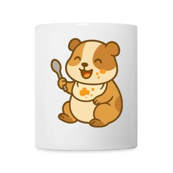 Drôle de cochon d’Inde alimentation pour bébé - Mug blanc - blanc - Devant