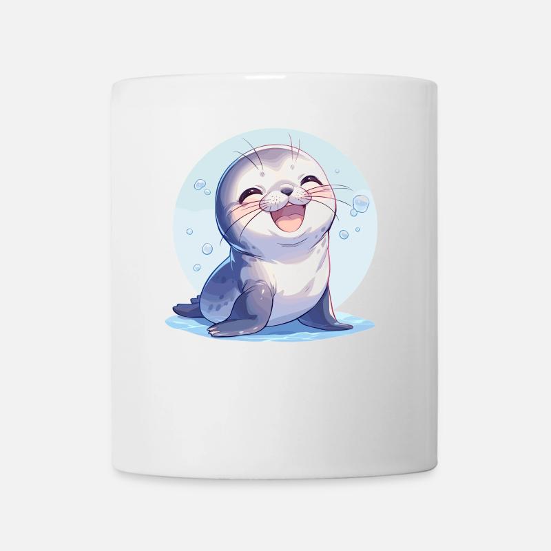Robben Robbe - Tasse - Weiß