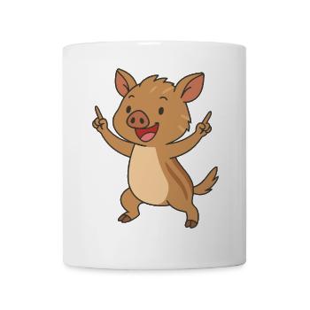 Sanglier drôle Dessin animé de première année - Mug blanc - blanc - Devant