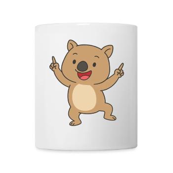 Dancing Wombat Baby Cartoon - Mug - white - Front