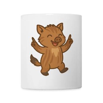 Tanzender Wildschweinfrischling - Tasse - Weiß - Vorne