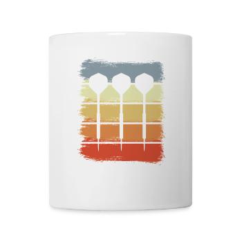 Retro Dartpfeile - Tasse - Weiß - Vorne