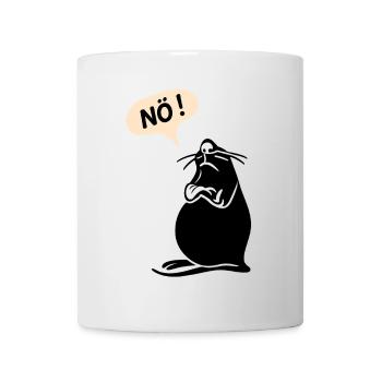 Fauler Seehund sagt NÖ - Lazy Seal Says NO Cartoon - Tasse - Weiß - Vorne