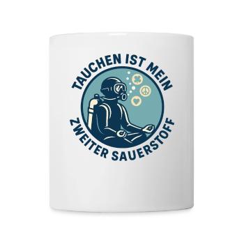 Tauchen Ist Mein Zweiter Sauerstoff Ozean - Tasse - Weiß - Vorne