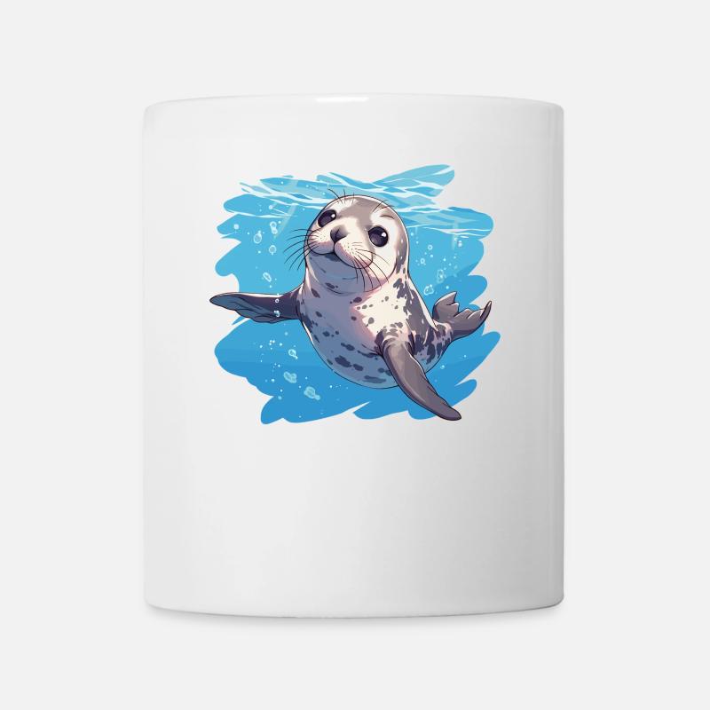 Robben Robbe - Tasse - Weiß