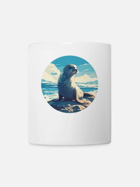 Robben Robbe - Tasse - Weiß