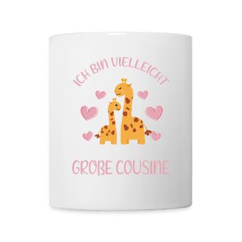 Ich bin vielleicht klein aber bald Große Cousine - Tasse - Weiß - Vorne