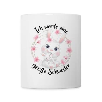 Nachwuchs Verkünden Ich Werde Große Schwester 2027 - Tasse - Weiß - Vorne