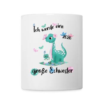 Nachwuchs Verkünden Ich Werde Große Schwester 2026 - Tasse - Weiß - Vorne