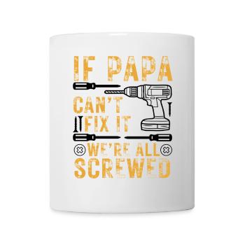 Papa Heimwerker Spruch Werkzeug Humor - Tasse - Weiß - Vorne