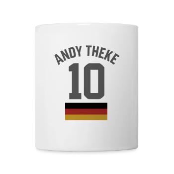 Andy Theke 10 – Malle Trikot Funshirt - Tasse - Weiß - Vorne