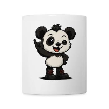 Panda Punk’n’Roll - Mug blanc - blanc - Devant