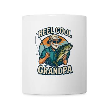 Reel cool Grandpa - Lustiges Angler Opa Design - Tasse - Weiß - Vorne