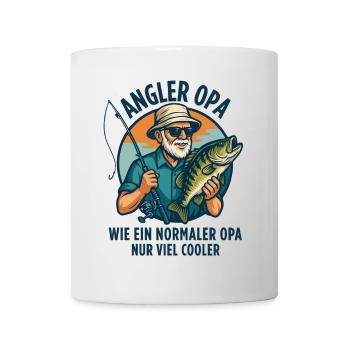 Angler Grandpa - Funny Angler Grandpa Design - Mug - white - Front