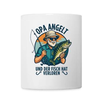 Angler Grandpa - Funny Angler Grandpa Design - Mug - white - Front