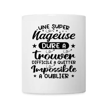 Une Super Nageuse - Cadeau nageuse - Mug blanc - blanc - Devant