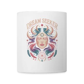 Triple Moon Dream Seeker Visionary Art - Mug - white - Front