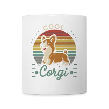 Cooler Corgi Retro Vintage Hund Liebhaber Geschenk Hund - Tasse - Weiß - Vorne