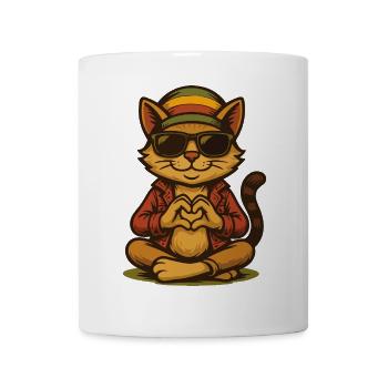 Reggae Love Cat - Mug - white - Front