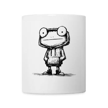 Kawaii Frog Cartoon Sketch – Cute & Funny - Mug - white - Front