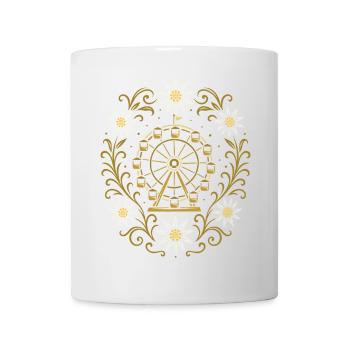 Ferris wheel & edelweiss - nostalgic festive design - Mug - white - Front