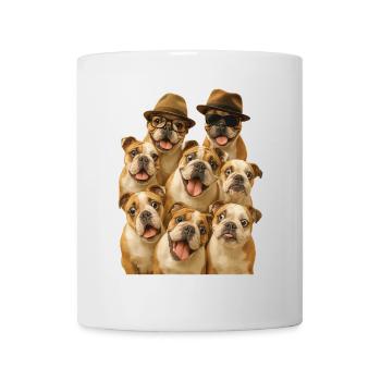 Bulldogge - Tasse - Weiß - Vorne