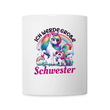 Nachwuchs Verkünden Ich Werde Große Schwester 2026 - Tasse - Weiß - Vorne