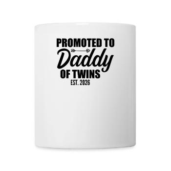 Promoted to Daddy of Twins 2026 Baby Announcement - Mug blanc - blanc - Devant
